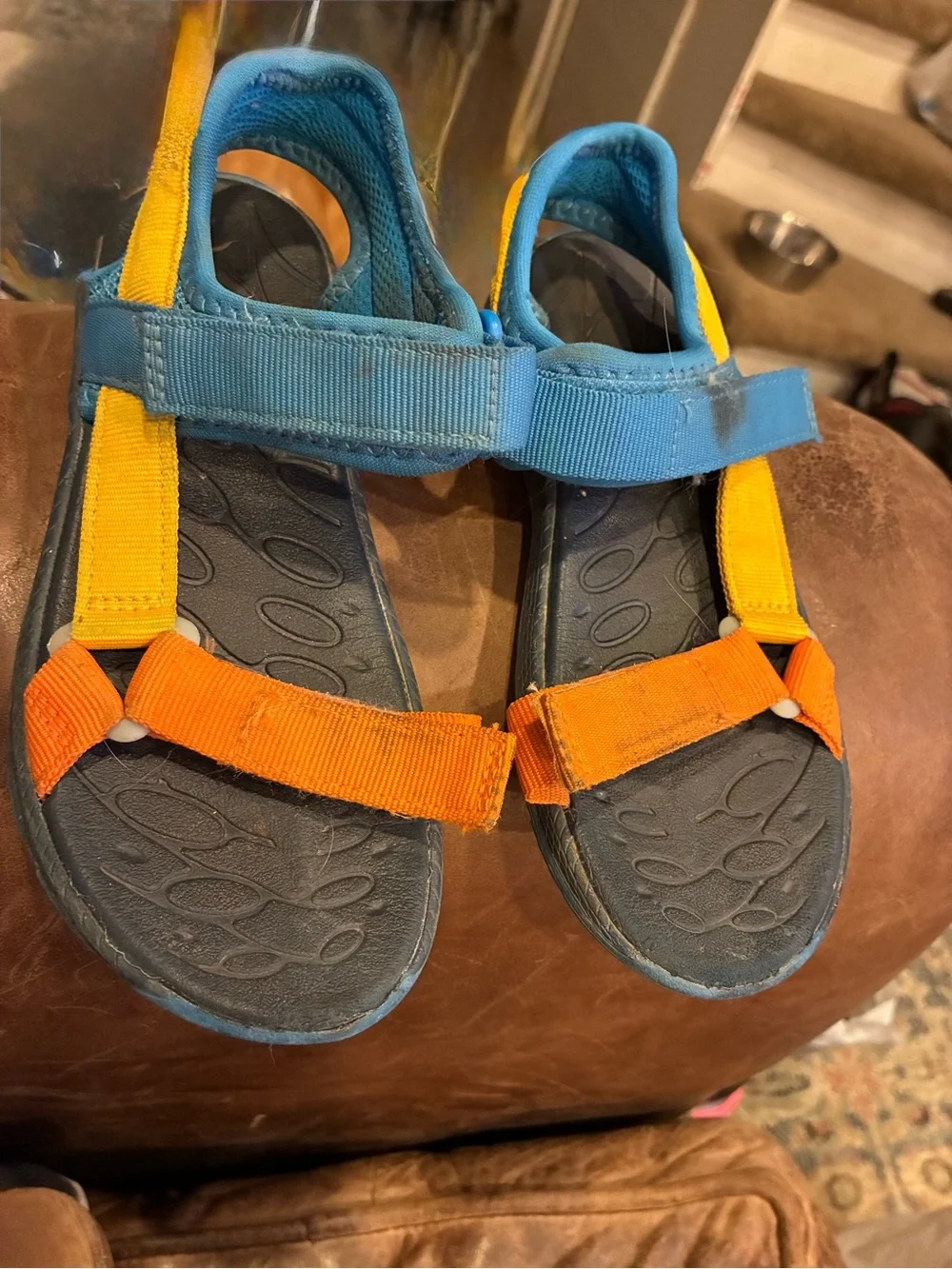 Merrell Kids Blue, Yellow and Orange Outdoor Sandals